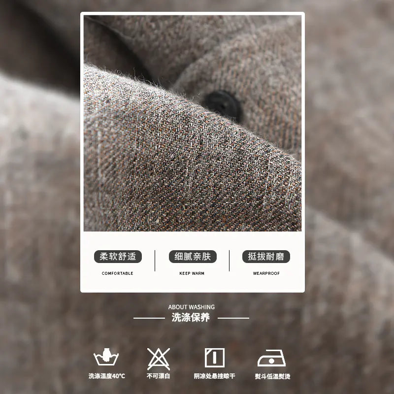 Camisa de Linho Masculina de Manga Longa de Alta Qualidade 1911