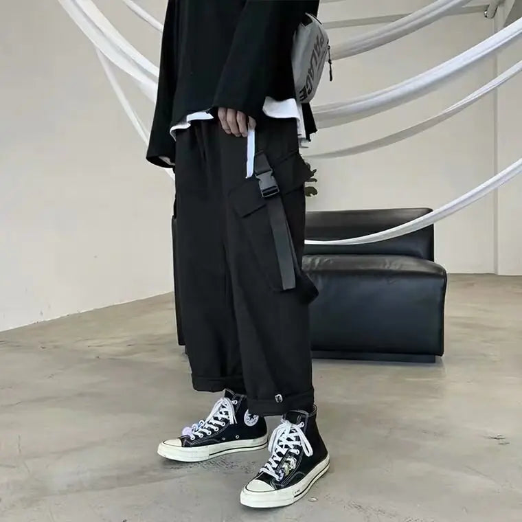 Macacão Masculino Coreano Solto e Moderno em Tamanho Grande