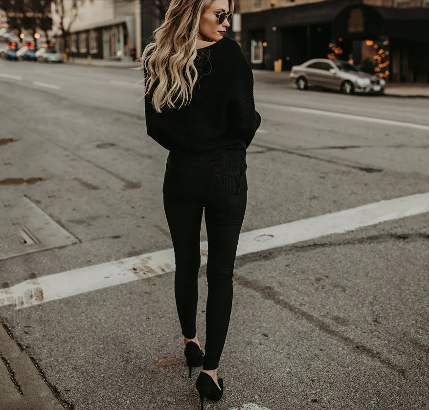 Suéter de Malha Color Block - Design Moderno em Blocos de Cor